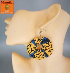 Kolczyki z tkaniny Kitenge (Kenia)