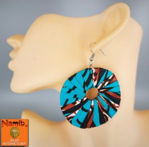 Kolczyki z tkaniny Kitenge (Kenia)
