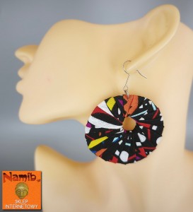Kolczyki z tkaniny Kitenge (Kenia)