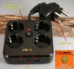 Adapter NAMIBIA/RPA/BOTS. + rozdzielacz 4GN z USB (ZESTAW)